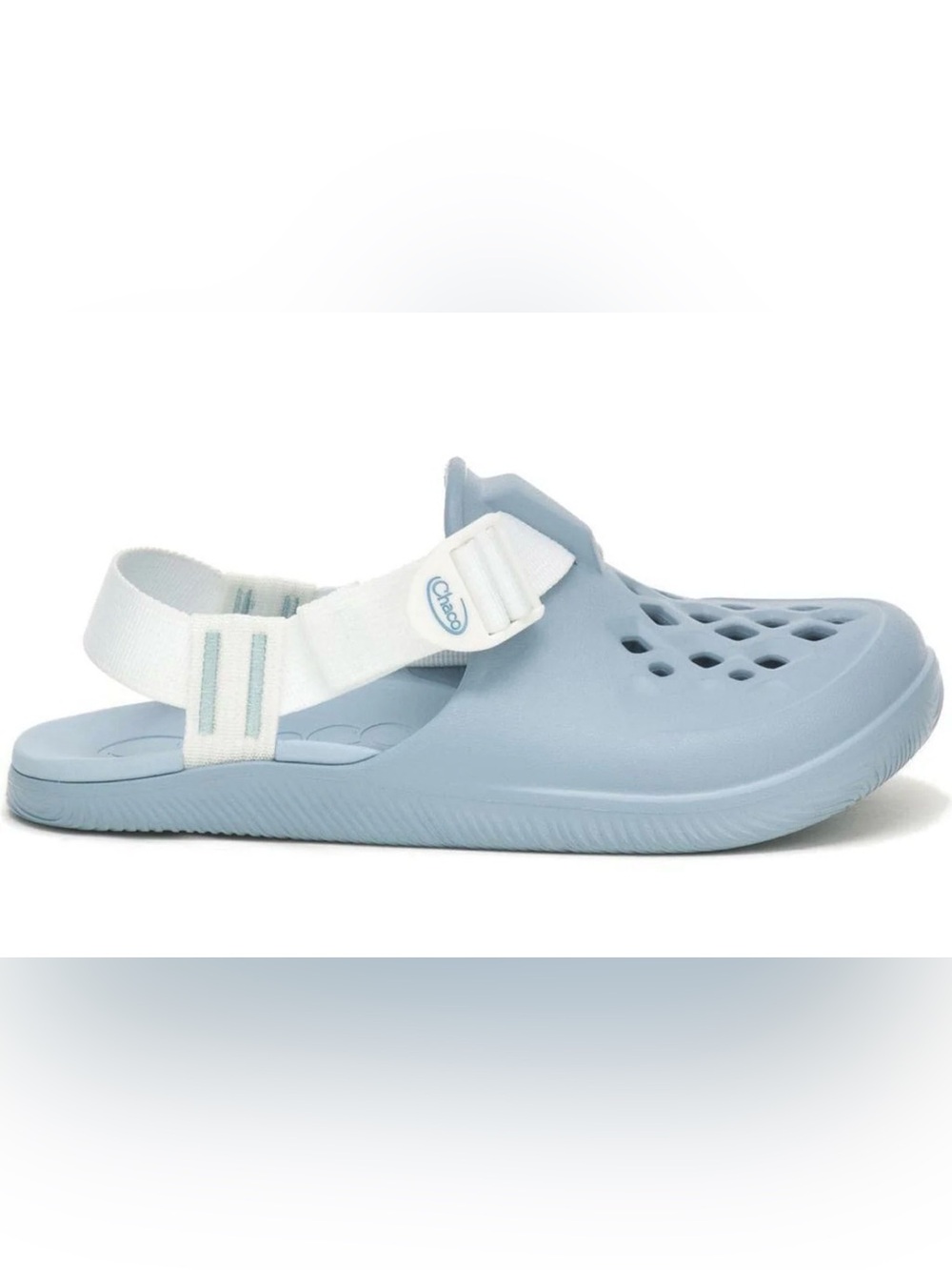 Chaco Chillos Clogs "Blue Fog" White Strap Water Shoes Mule Slides Sz 10 Women